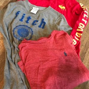 Lot 3 boys Abercrombie and Polo shirts
